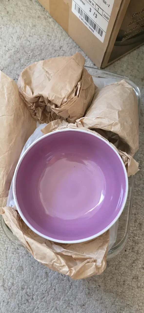 Set de tazas y bowls morados - 2