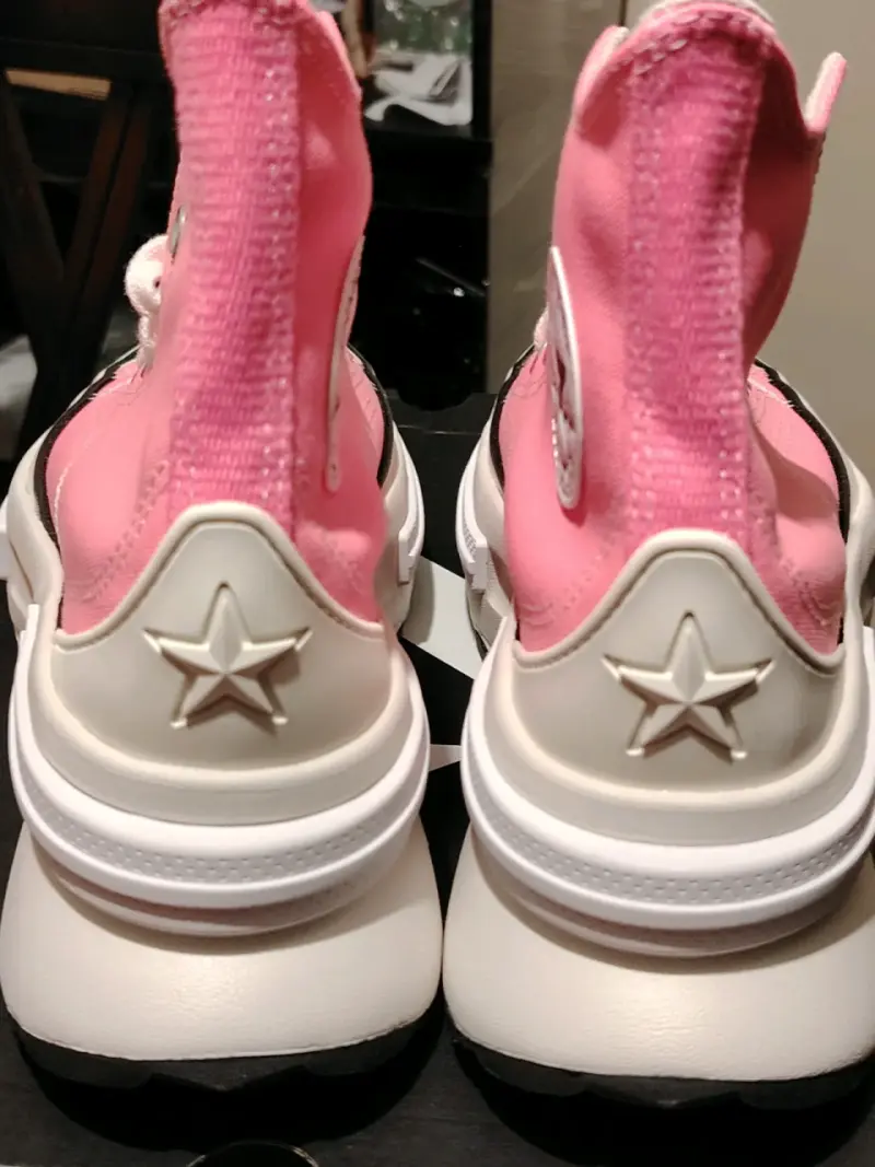Zapatillas altas rosadas Converse - 5