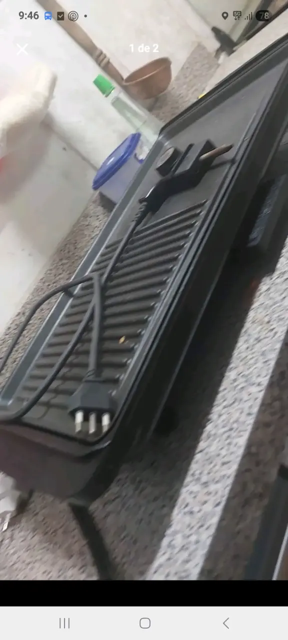 Parrilla eléctrica plana negra