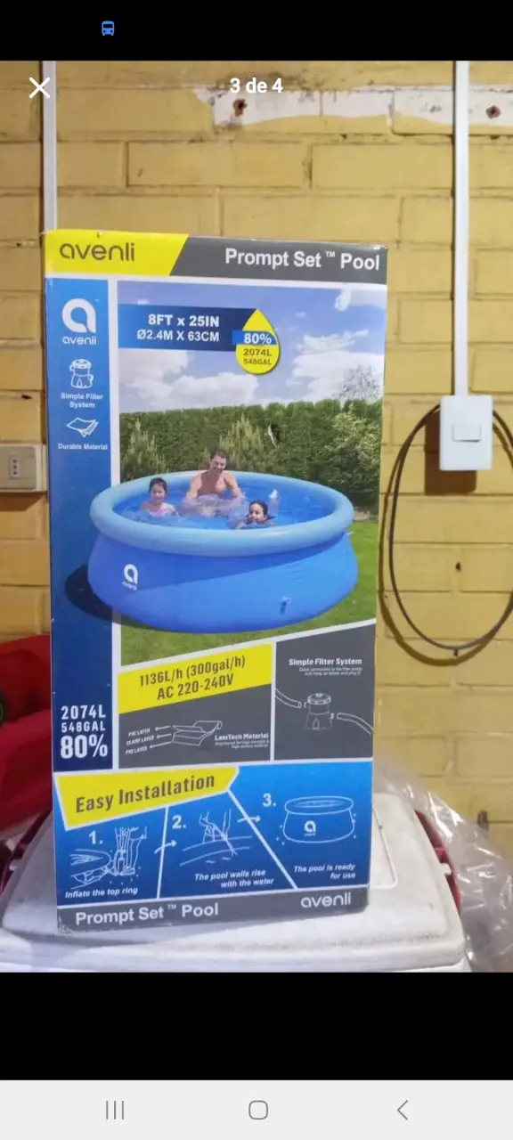 Piscina inflable redonda grande - 3