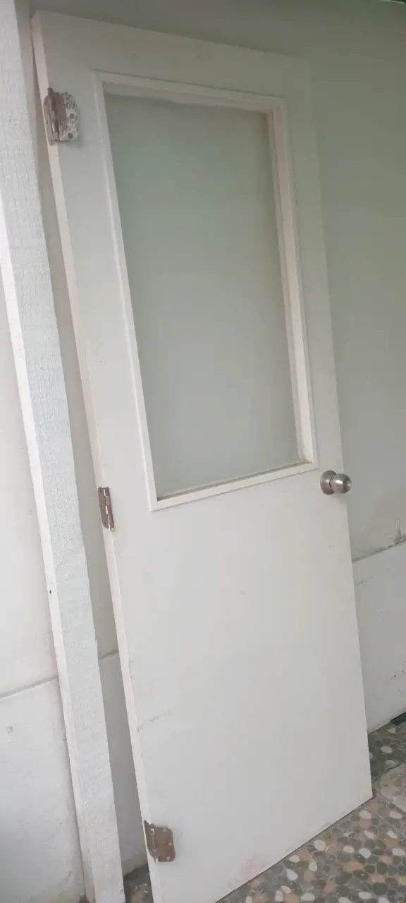 Puerta interior blanca con vidrio - 1