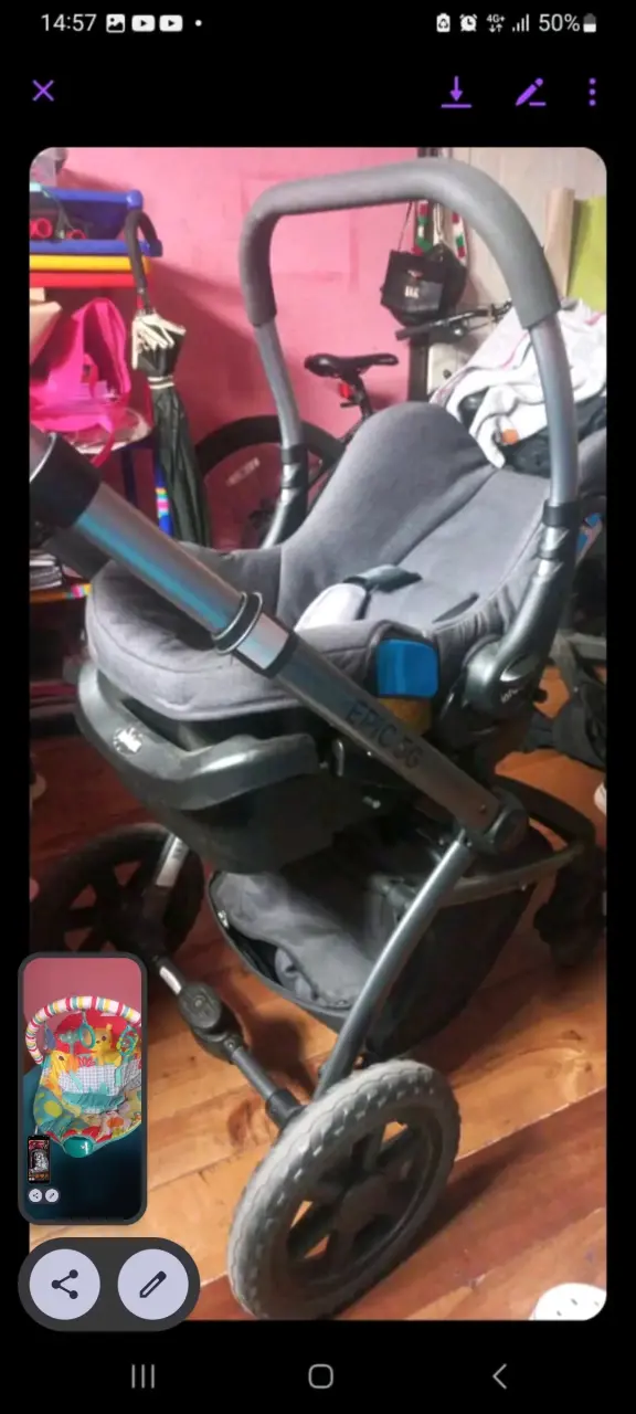 Coche de bebé infanti gris - 1