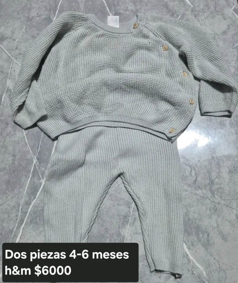 Conjunto bebé 4-6 meses gris
