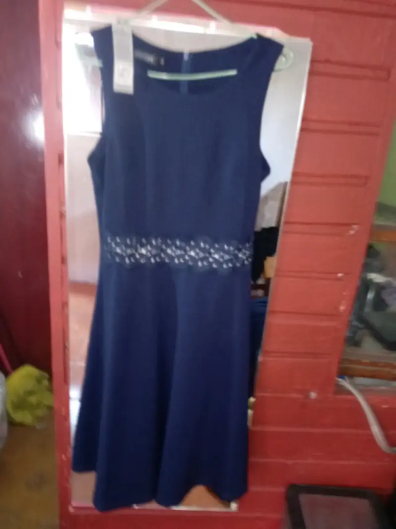 Vestido largo azul brillante - 6