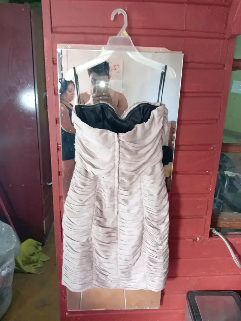 Vestido azul strapless nuevo - 5