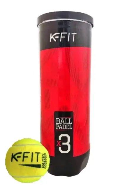 Pelota de padel K-Fit amarilla - miniatura 2