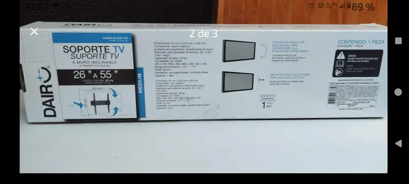 Soporte TV a muro inclinable - 2