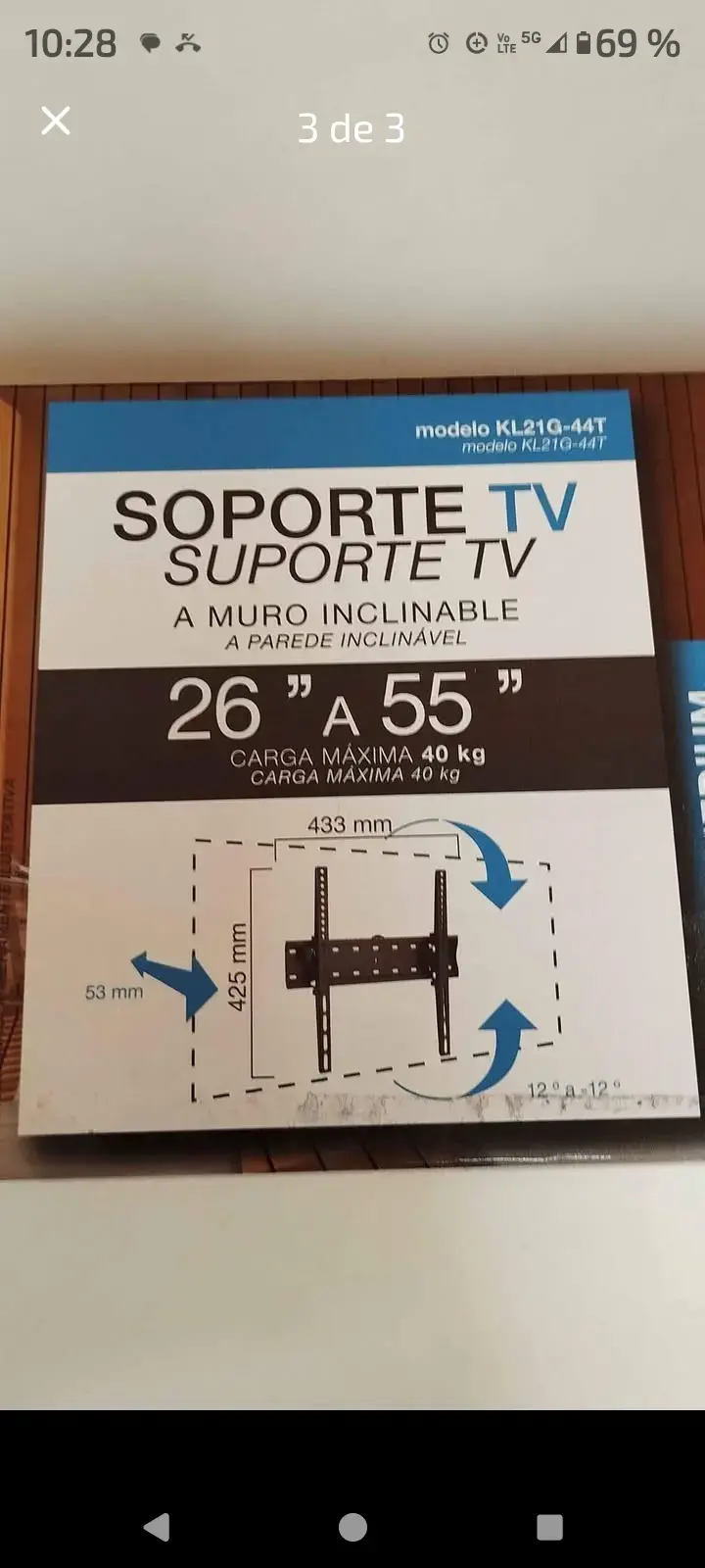 Soporte TV a muro inclinable - 3