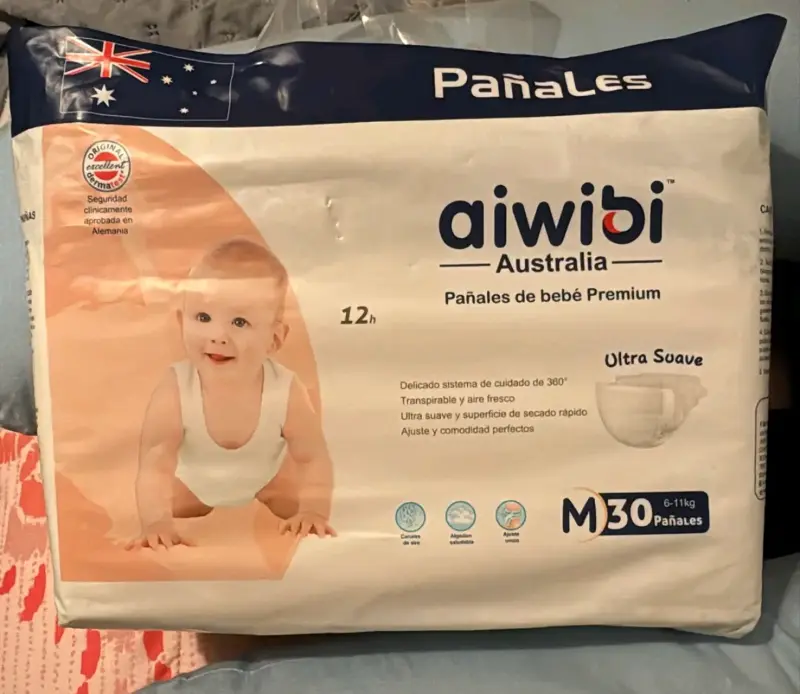 Pañales Aiwibi Australia Premium Talla M (6