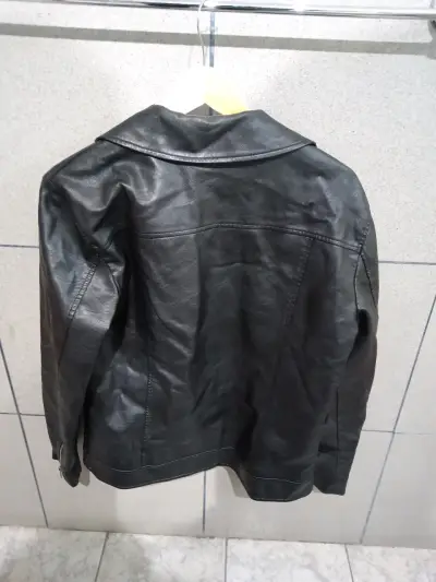 Chaqueta de cuero negro Americanino - miniatura 2