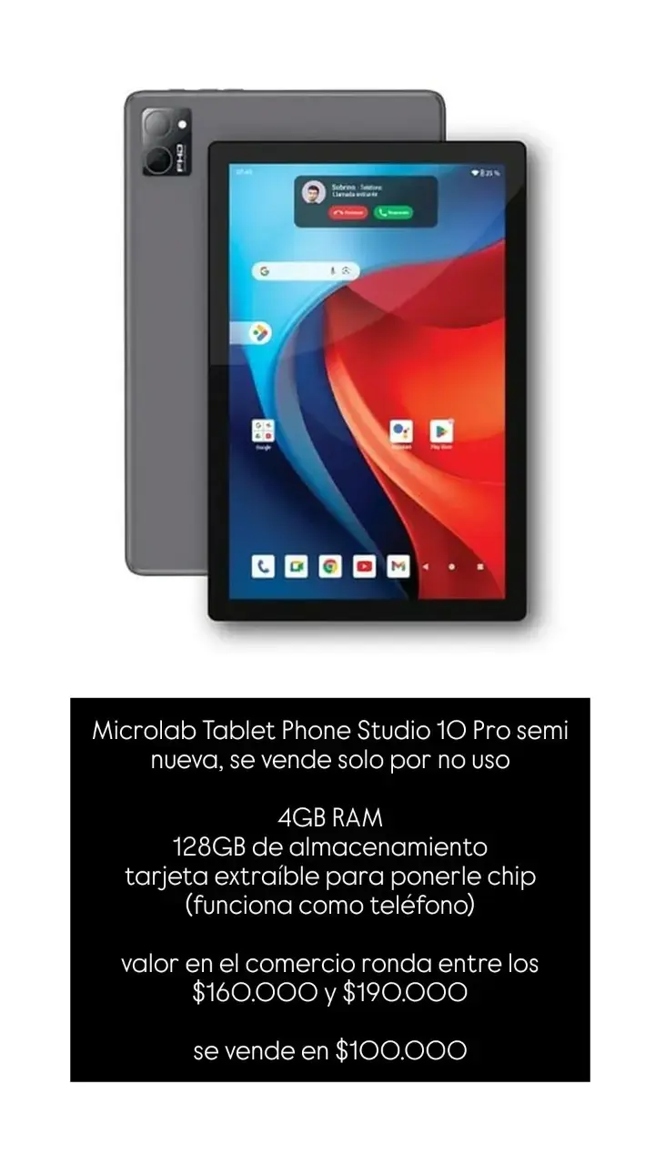 Tablet Microlab Phone Studio 10 Pro