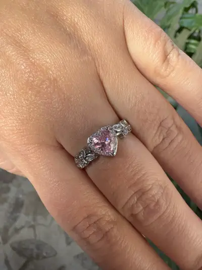 Anillo Pandora corazón rosa - miniatura 2