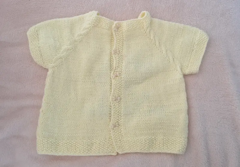 Chaleco de bebé tejido amarillo - 1