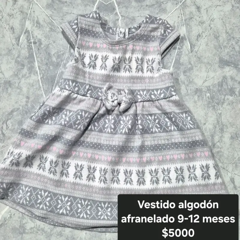Vestido infantil algodón 9-12 meses