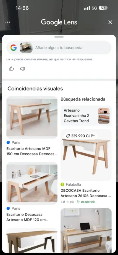 Escritorio madera con cajones - miniatura 4