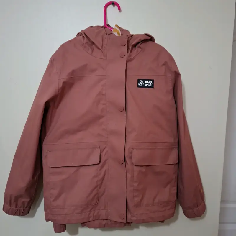 Parca impermeable rosa Hakani - 2