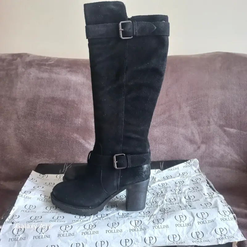 Botas negras de gamuza Pollini - 2