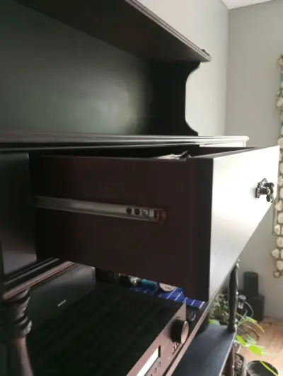 Estante vintage de madera negro - miniatura 4