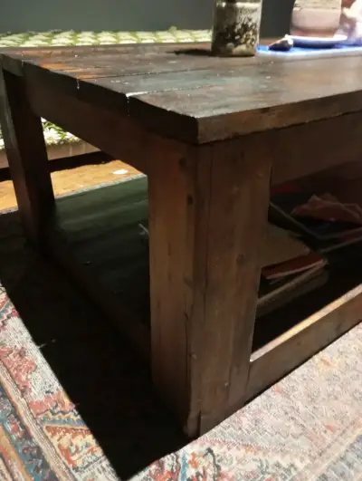 Mesa de centro de madera rústica - miniatura 3