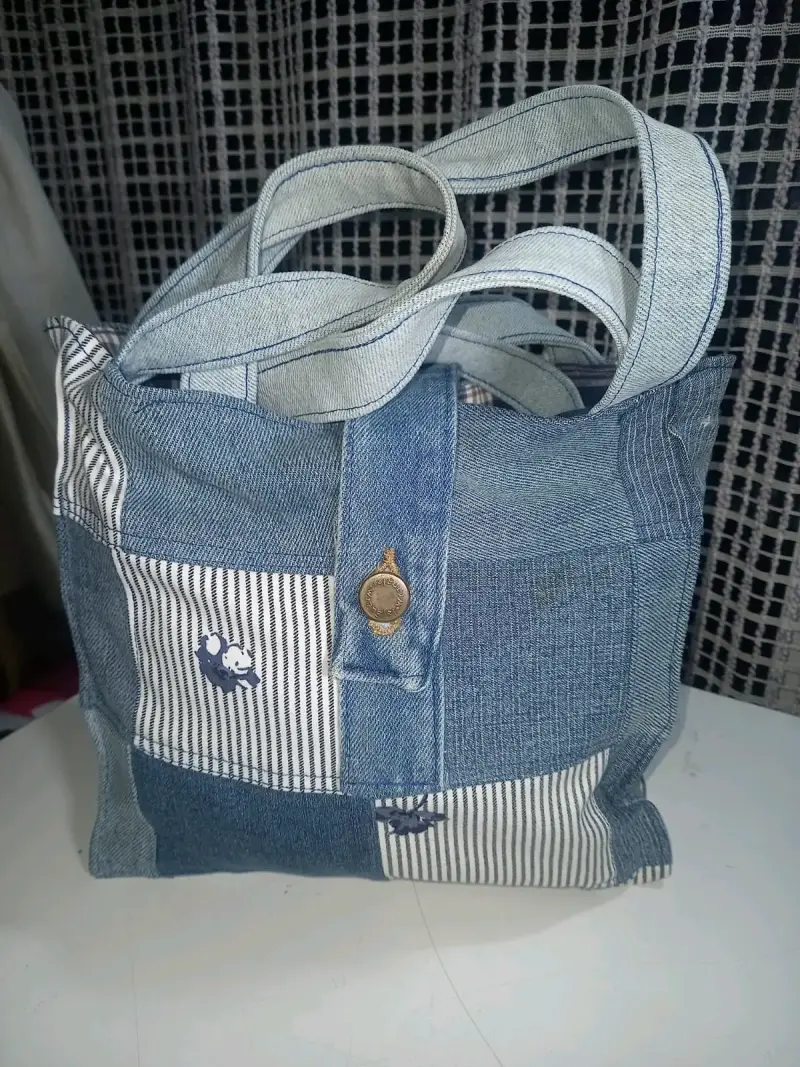 Bolso patchwork denim - 3