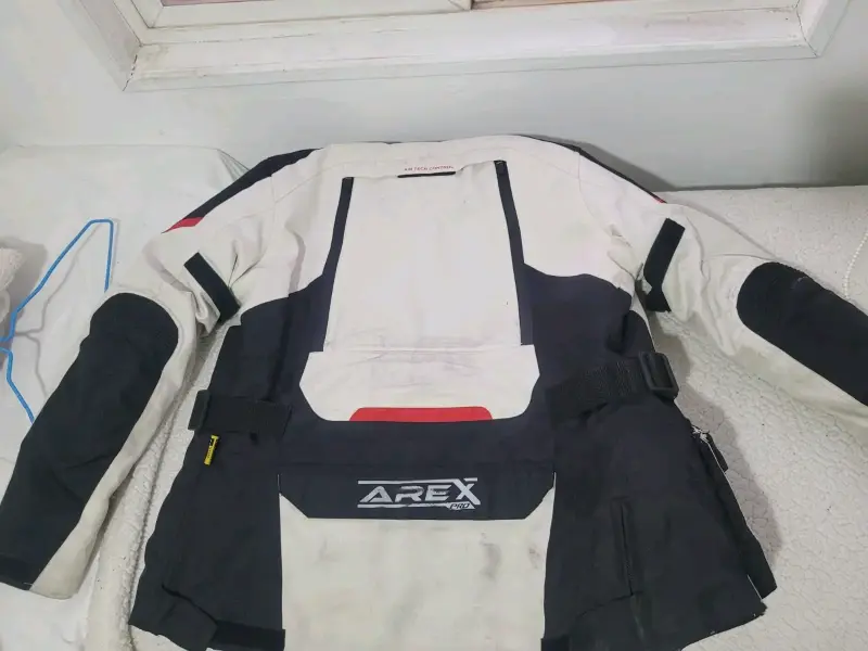 Chaqueta de motocicleta blanca y negra mujer - 4