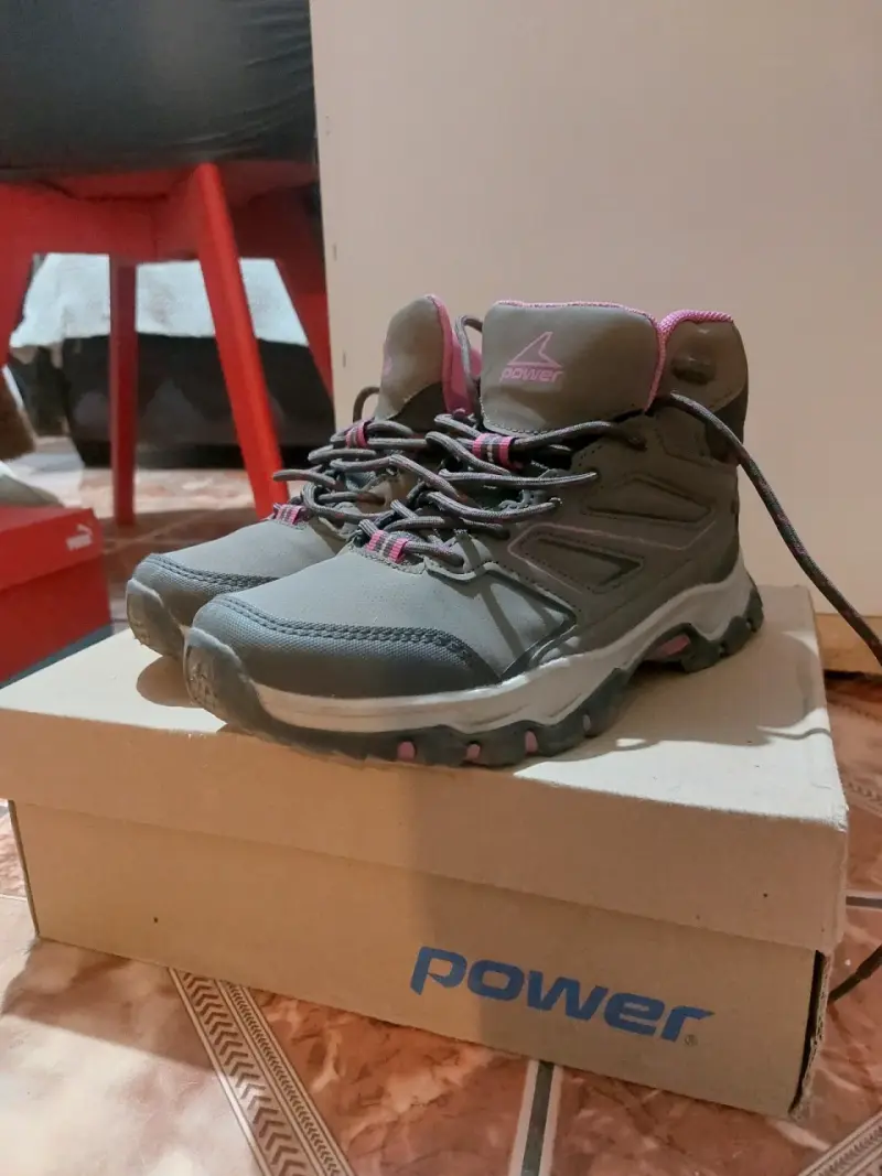Botas trekking gris y rosa - 2