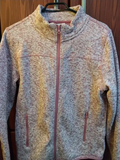 Chaqueta polar rosada jaspeada - miniatura 1