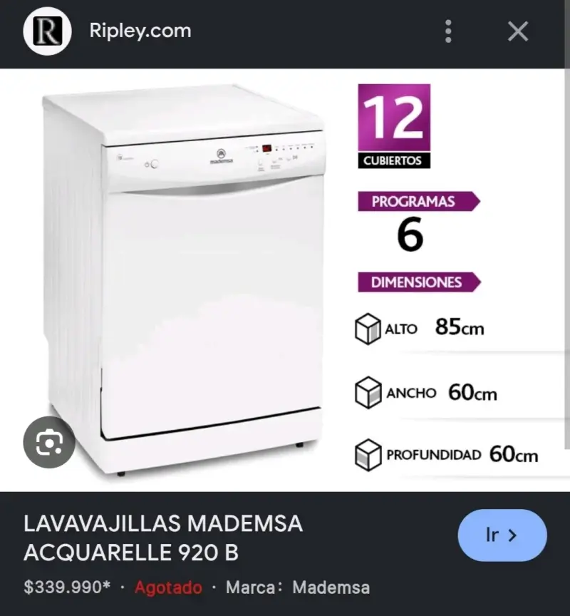 Lavavajillas Mademsa Acquarelle 920 B - 1