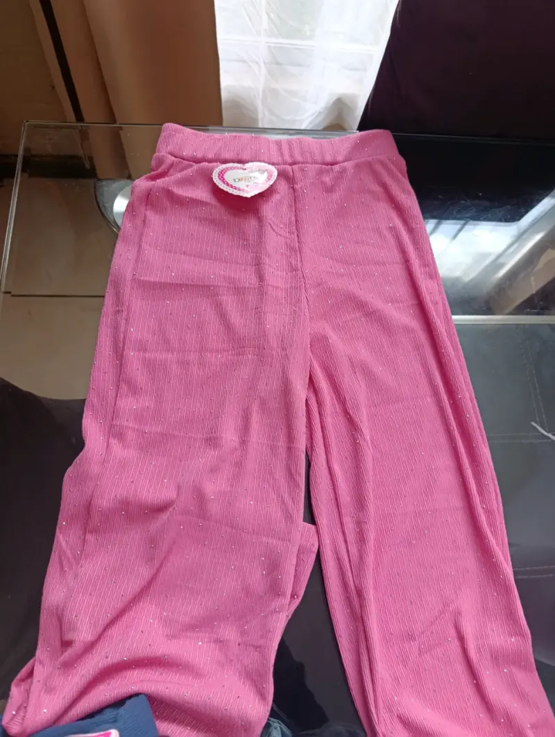 Pantalones rosados brillantes para niña - 1