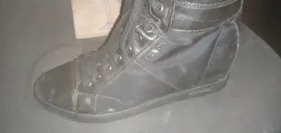 Zapatillas negras de cuero Prada - miniatura 4