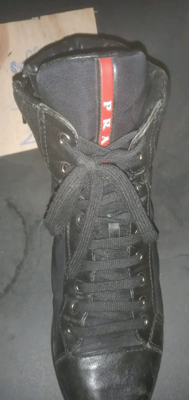 Zapatillas negras de cuero Prada - 5