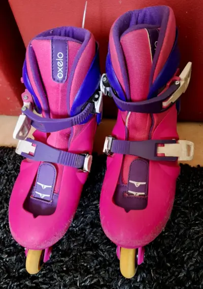 Patines rosa morado Oxelo - miniatura 1