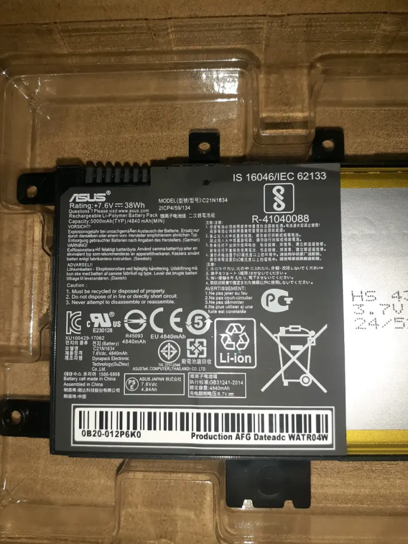 Batería ASUS,modelo C21N1509 - 2
