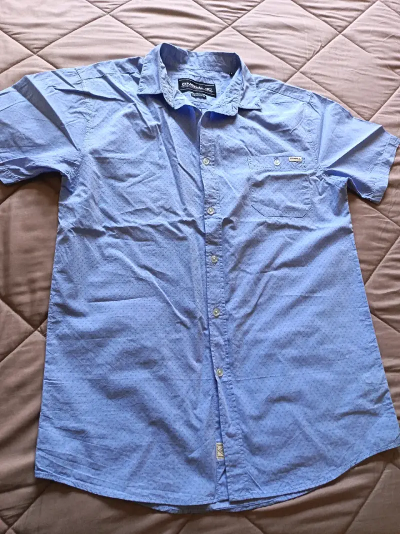 Camisa manga corta azul