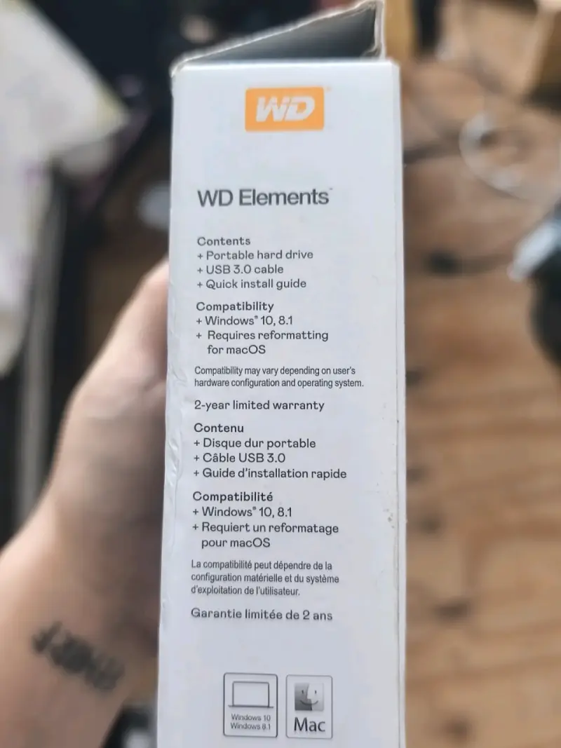 Disco duro externo WD Elements 1TB - 2