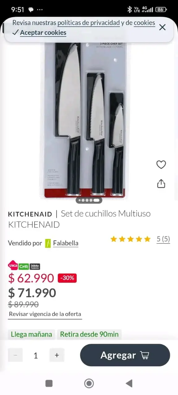 Set de cuchillos KitchenAid 3 piezas - 3