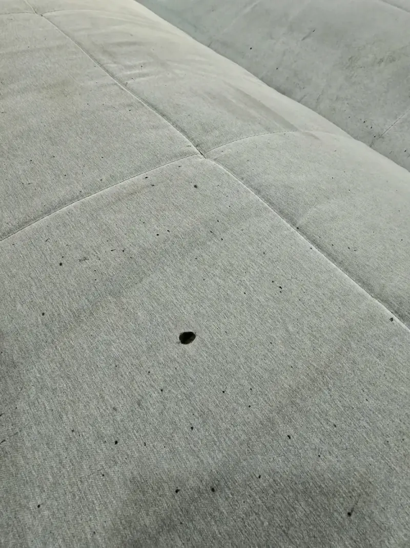 Sofá cama gris con funda - 6