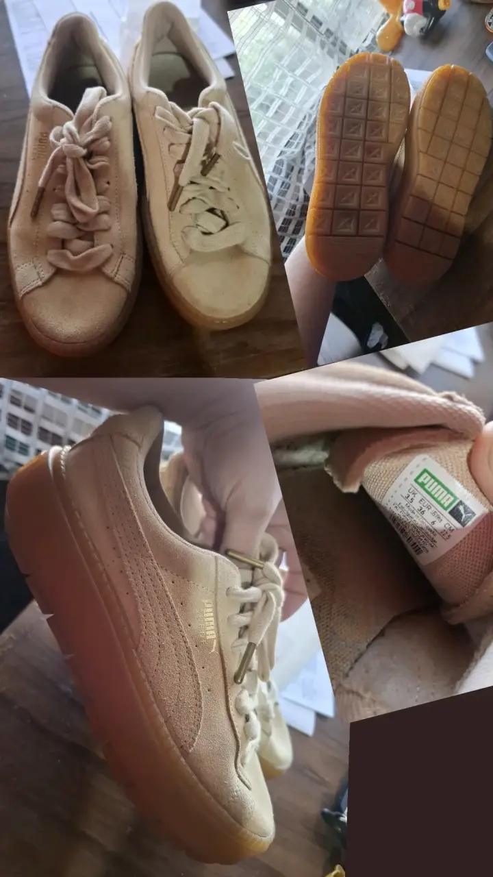 Zapatillas beige Puma suela gruesa
