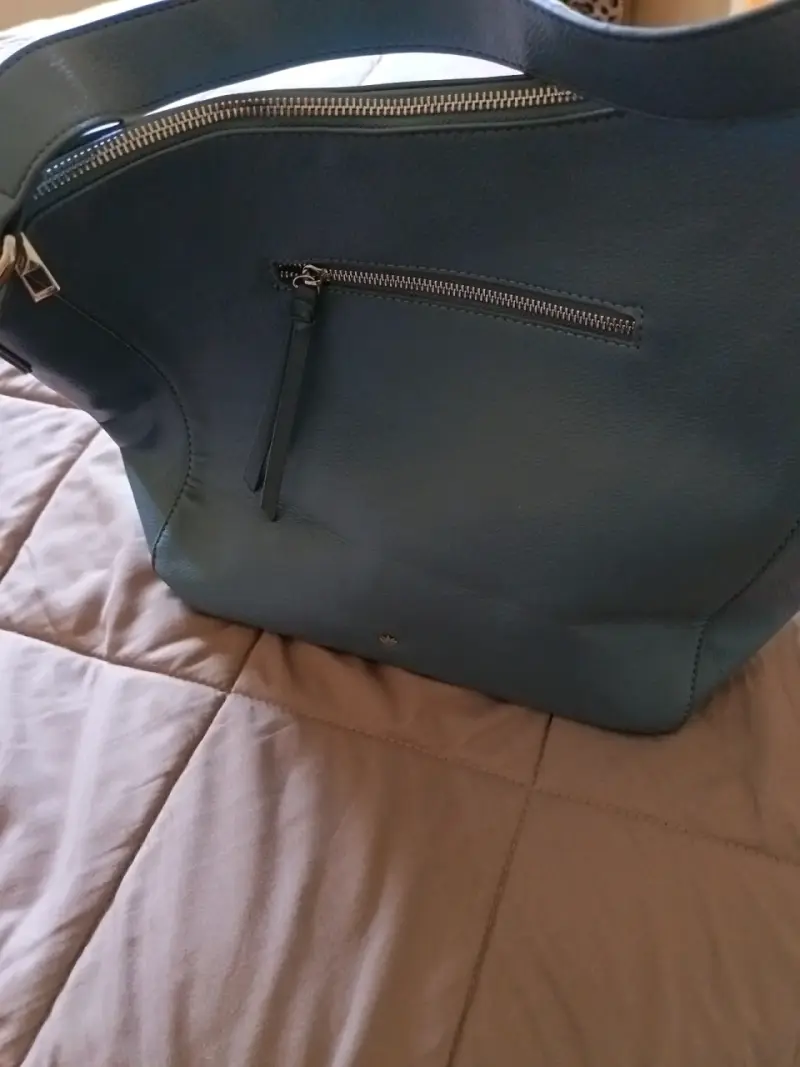 Cartera celeste eco cuero - 3