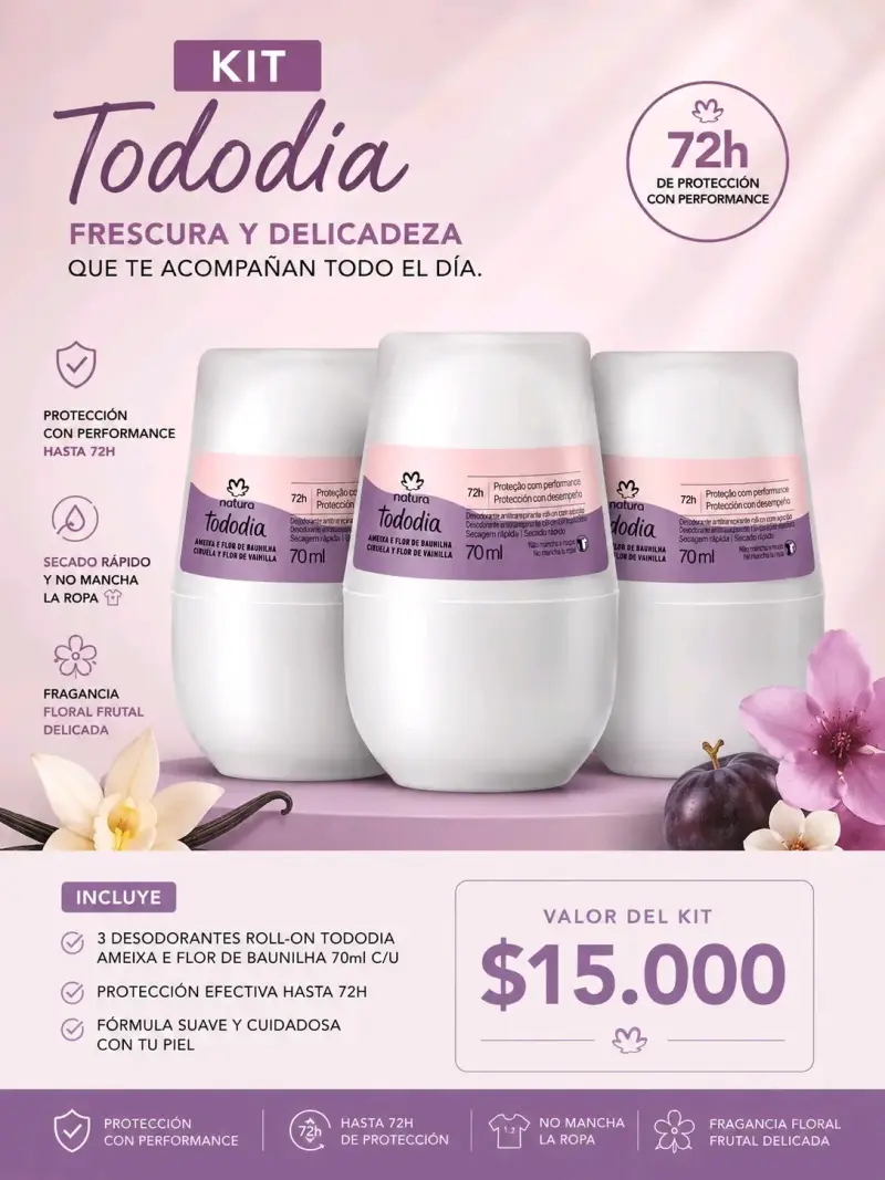 Kit desodorantes roll-on Tododia - 1