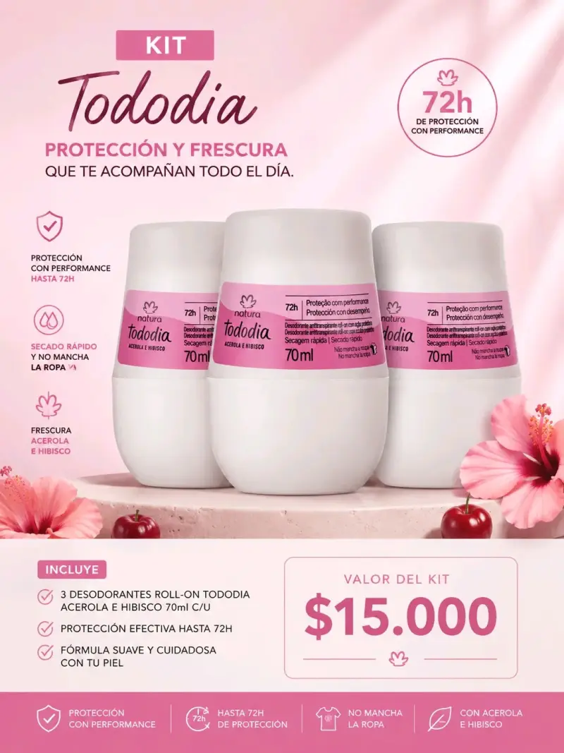 Kit desodorantes roll-on Tododia - 2