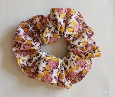 Scrunchies estamoados divertidos - miniatura 5
