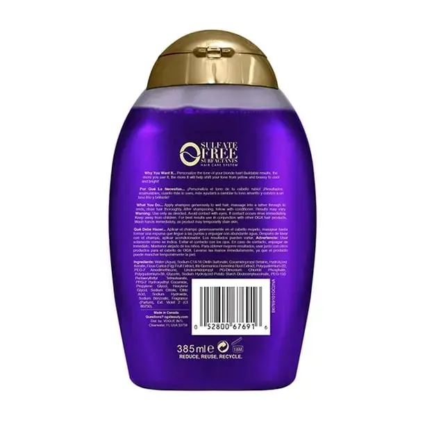 Shampoo matizador morado OGX - 2