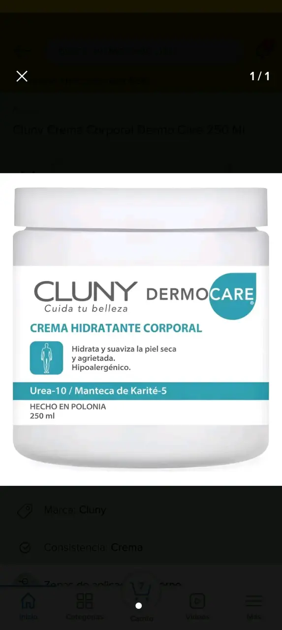 Cluny Crema Hidratante Corporal 250 ml - 1