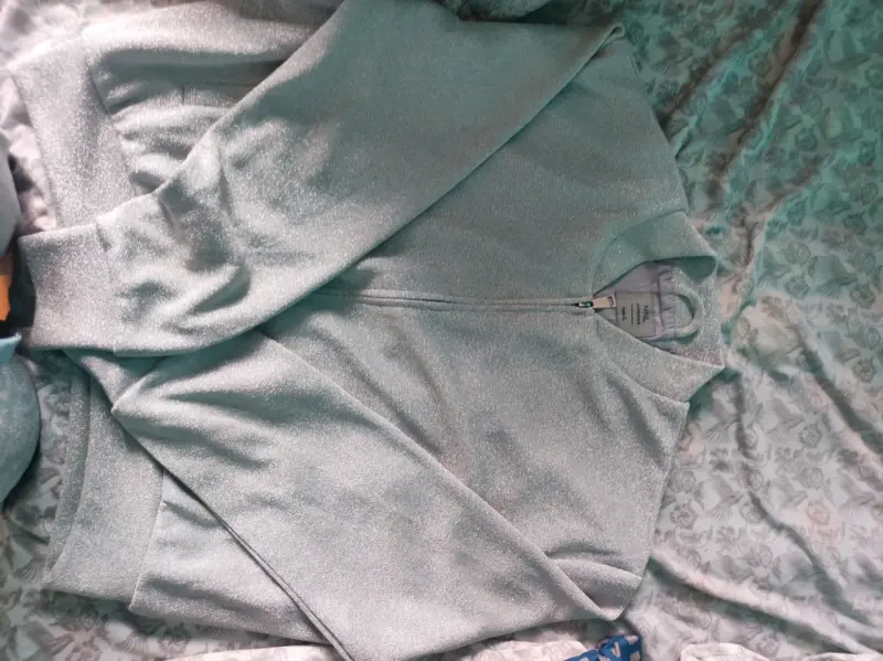Chaqueta bomber brillos gris - 2