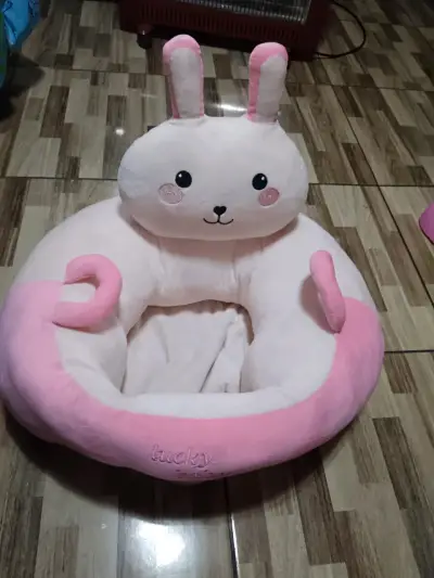 Sillón para bebé conejito rosado - miniatura 3
