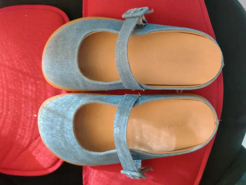 Zapatos planos azules de lona - 1
