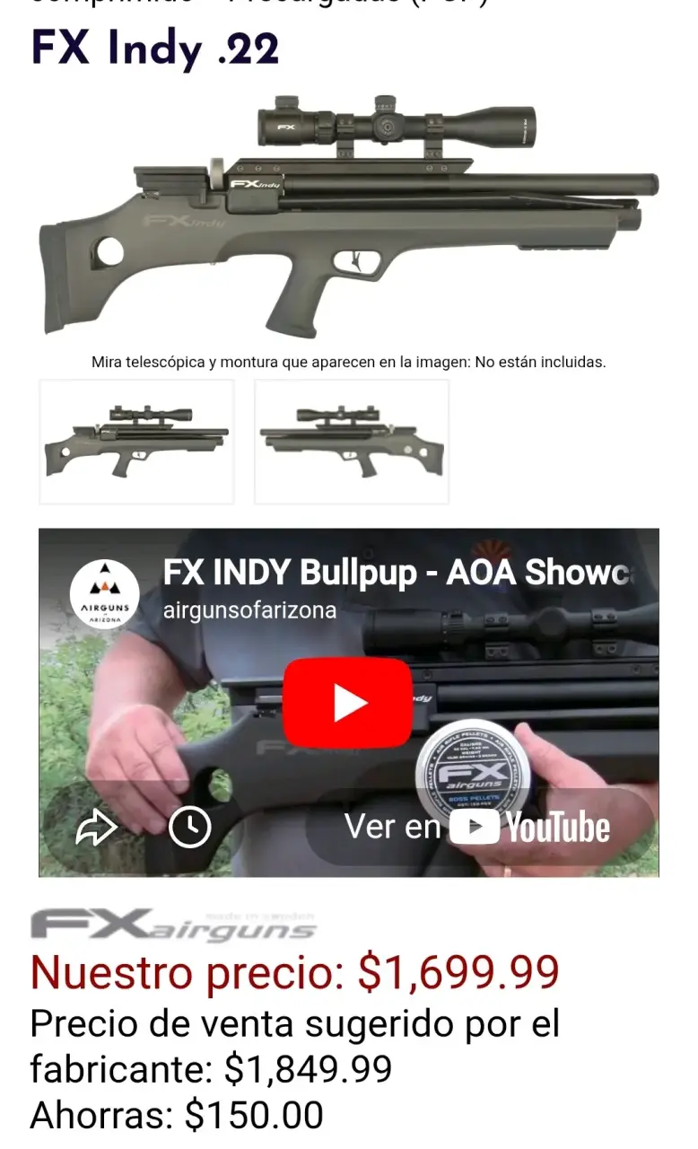 Rifle PCP FX INDY - 3