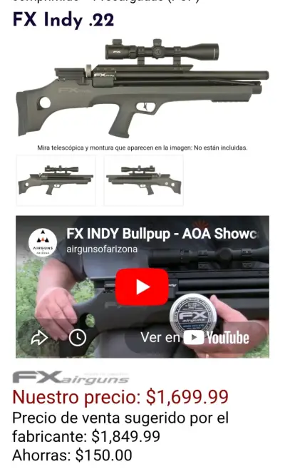 Rifle PCP FX INDY - miniatura 3