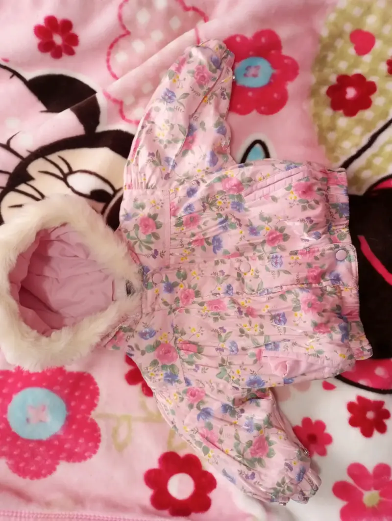Chaqueta infantil morada con bordado - 3